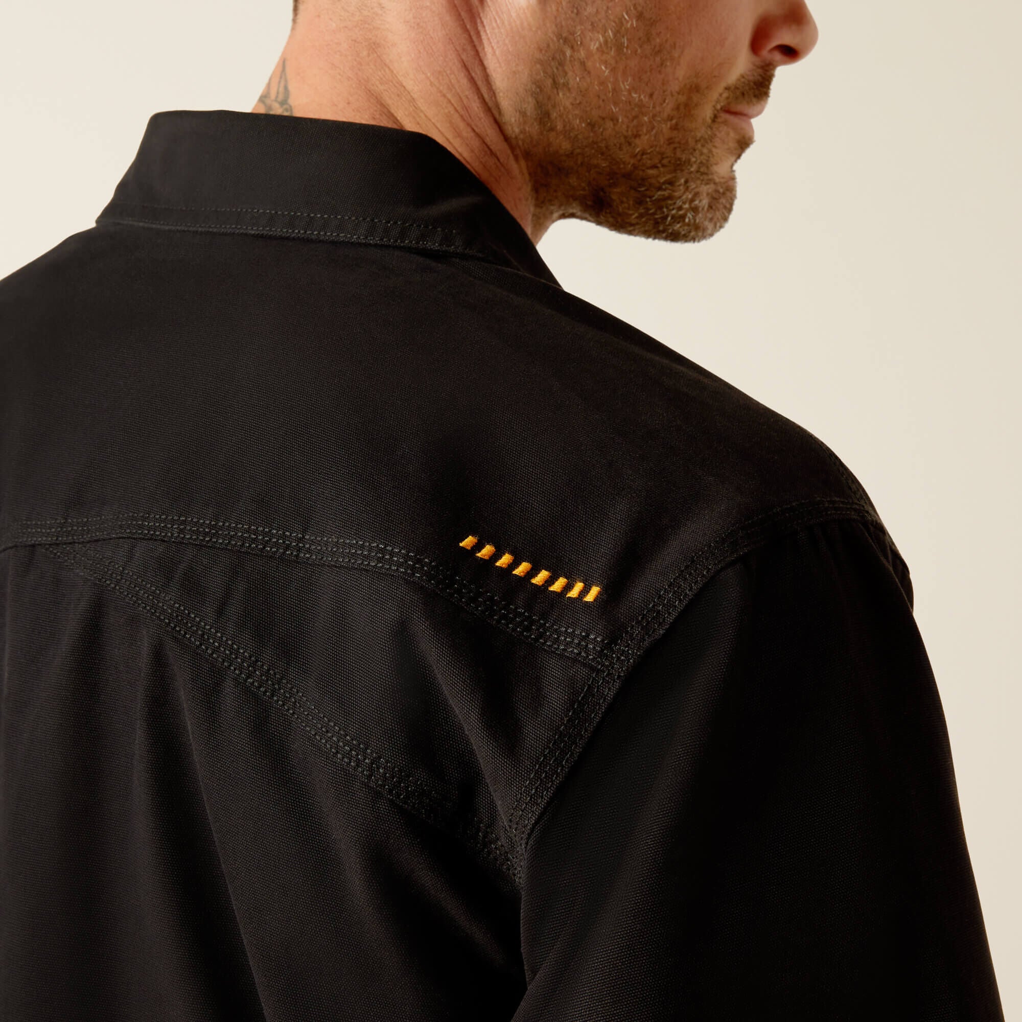 Rebar Canvas Shirt Jacket Men - BLACK