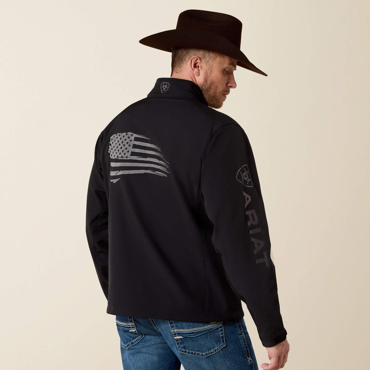 Logo 2.0 Patriot Softshell Water Resistant Jacket Men - BLACK