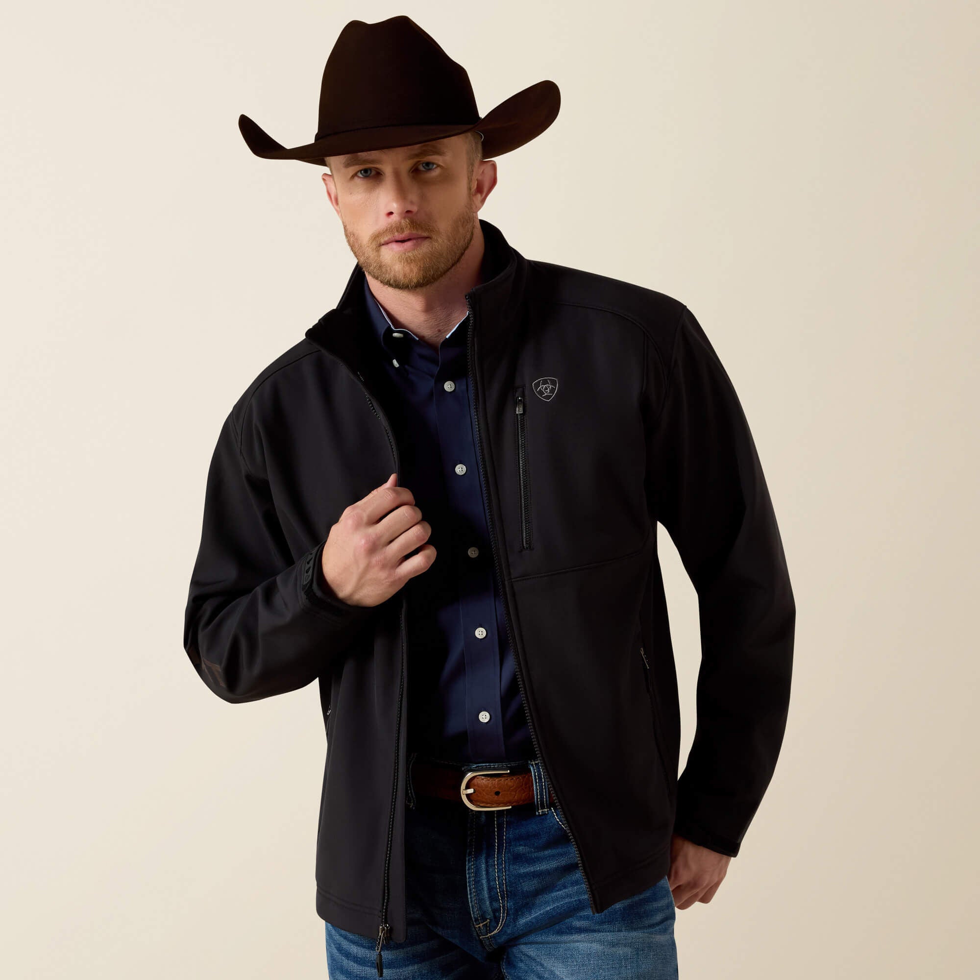 Logo 2.0 Patriot Softshell Water Resistant Jacket Men - BLACK