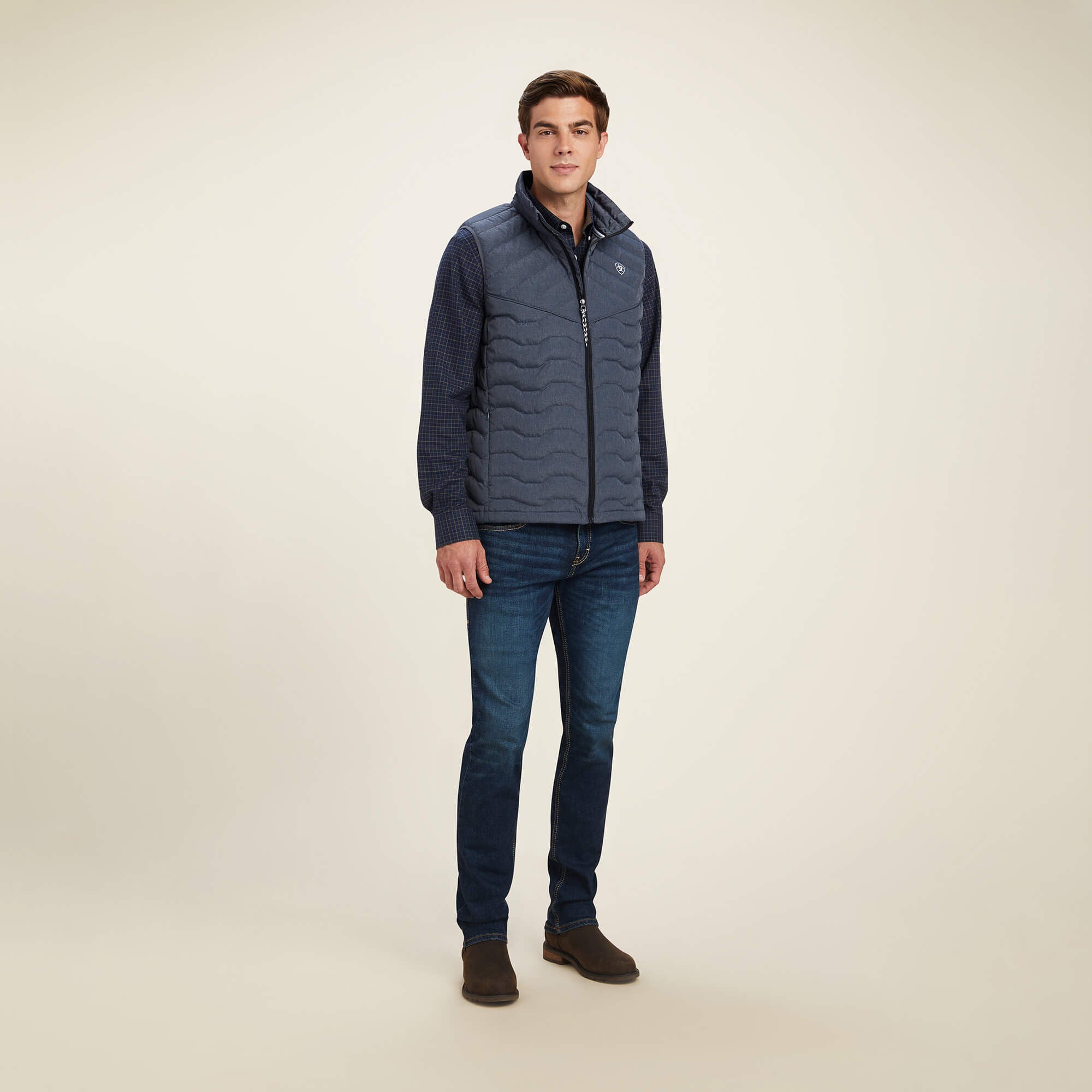 Ideal Down Vest Men - CHARCOAL HEATHER