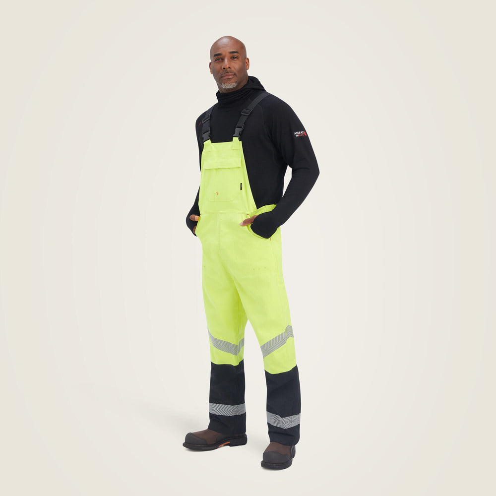 FR Hi-Vis Waterproof Bib Men - HI-VIS YELLOW