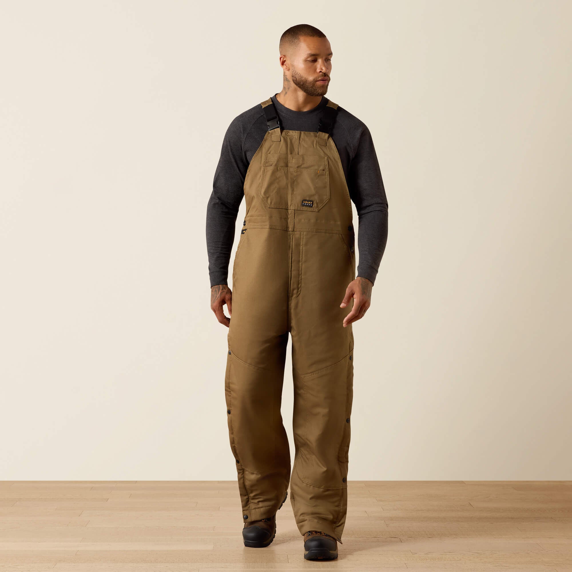 Rebar DuraCanvas Stretch Insulated Bib Men - FIELD KHAKI