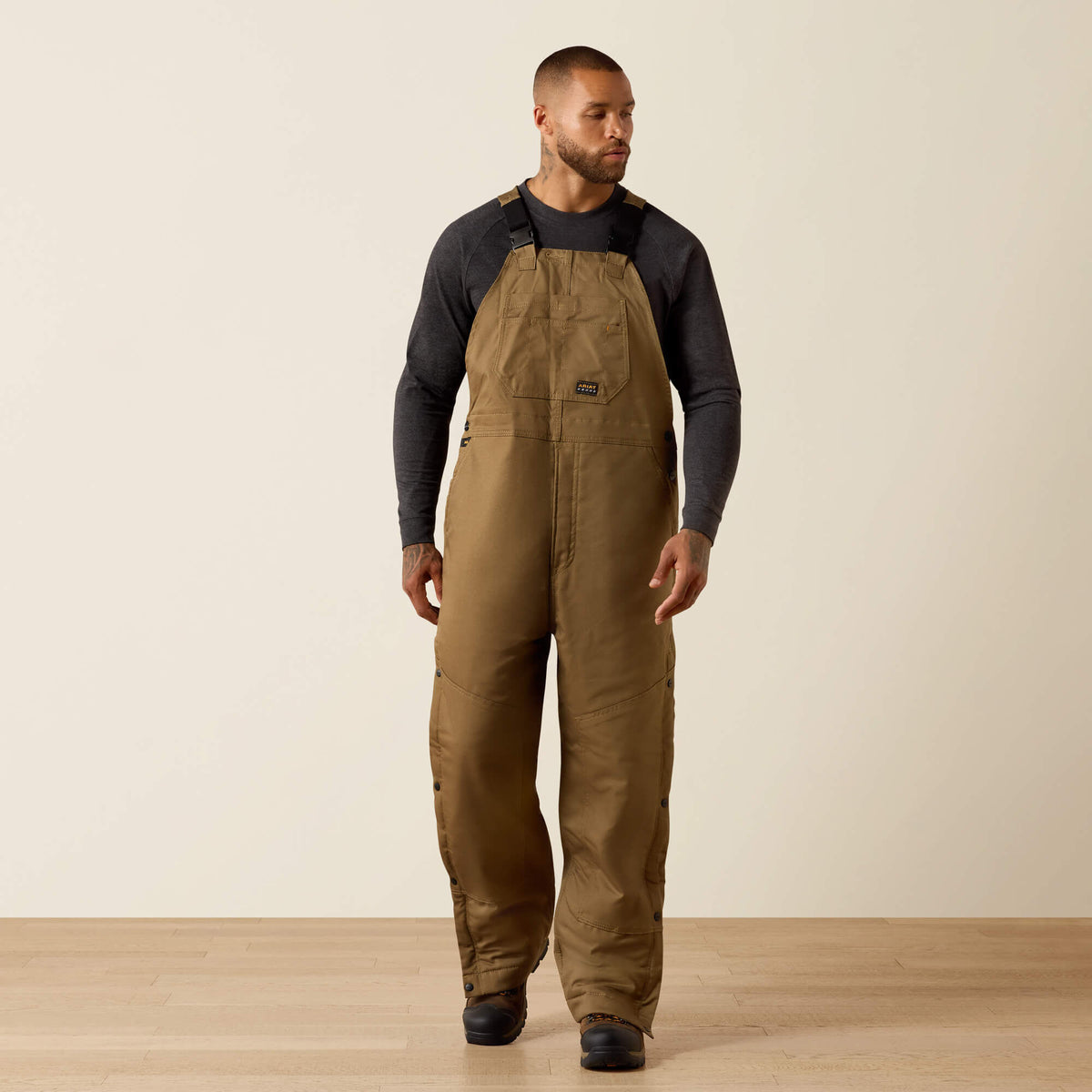 Rebar DuraCanvas Stretch Insulated Bib Men - FIELD KHAKI