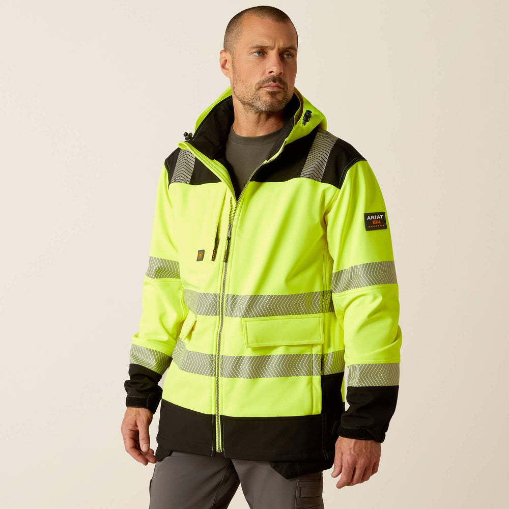 Rebar Hi-Vis Softshell Jacket Men - HI-VIS YELLOW