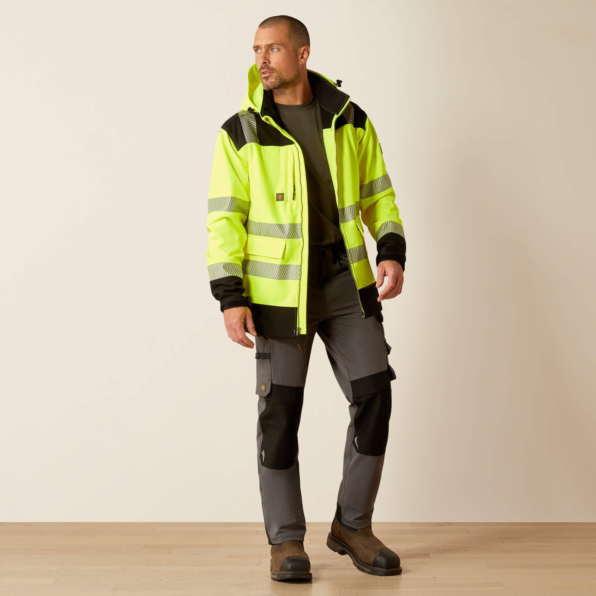 Rebar Hi-Vis Softshell Jacket Men - HI-VIS YELLOW