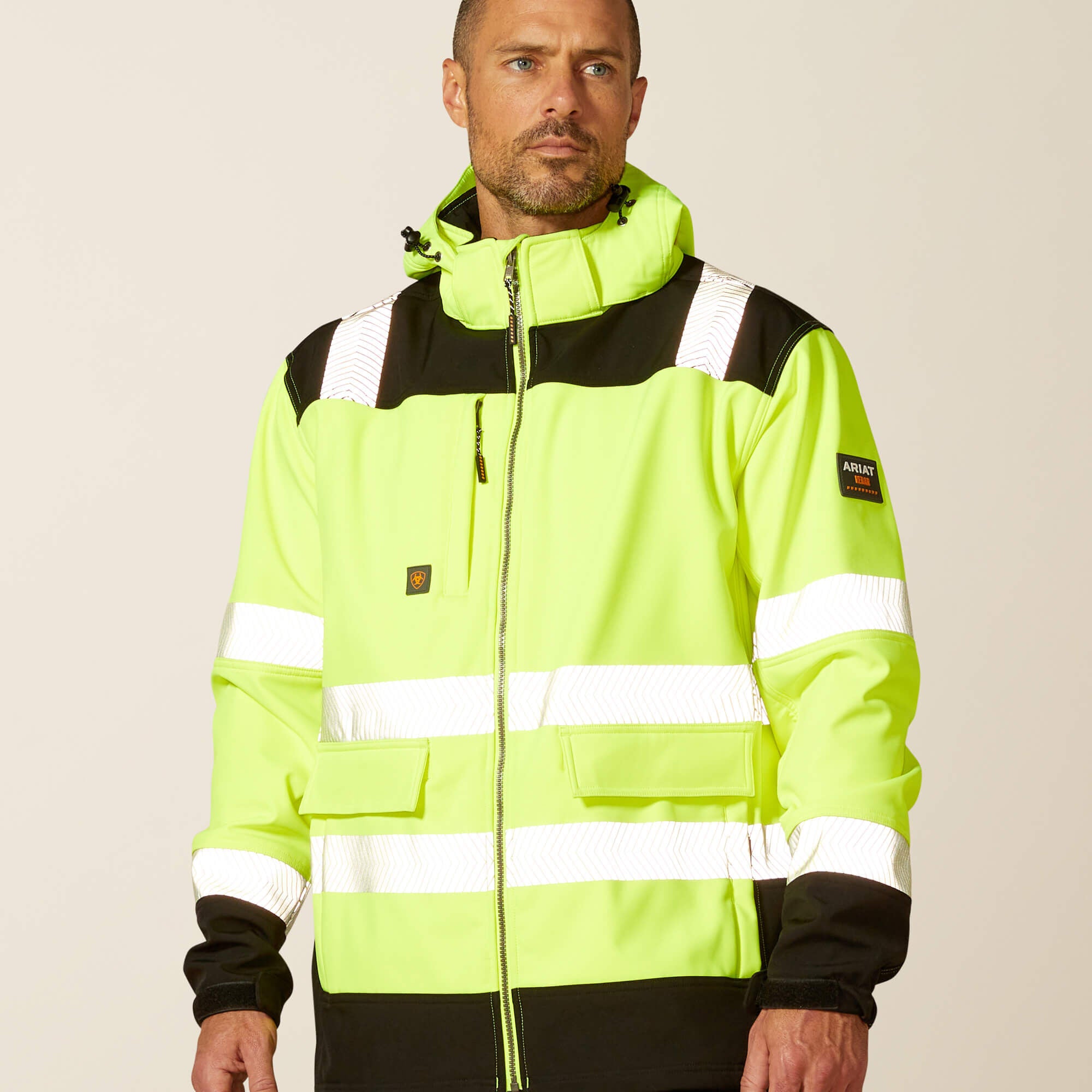 Rebar Hi-Vis Softshell Jacket Men - HI-VIS YELLOW