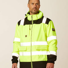 Rebar Hi-Vis Softshell Jacket Men - HI-VIS YELLOW
