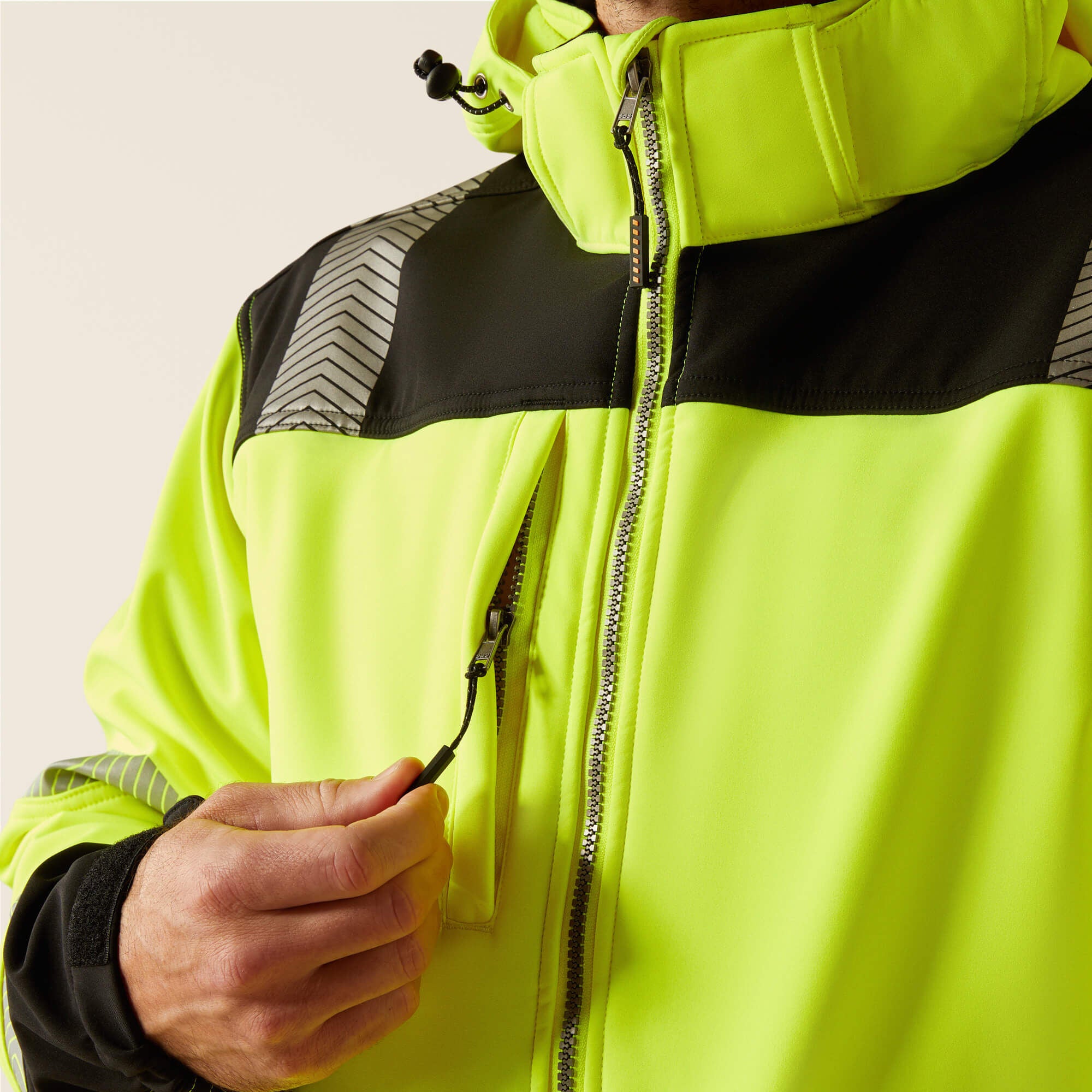 Rebar Hi-Vis Softshell Jacket Men - HI-VIS YELLOW