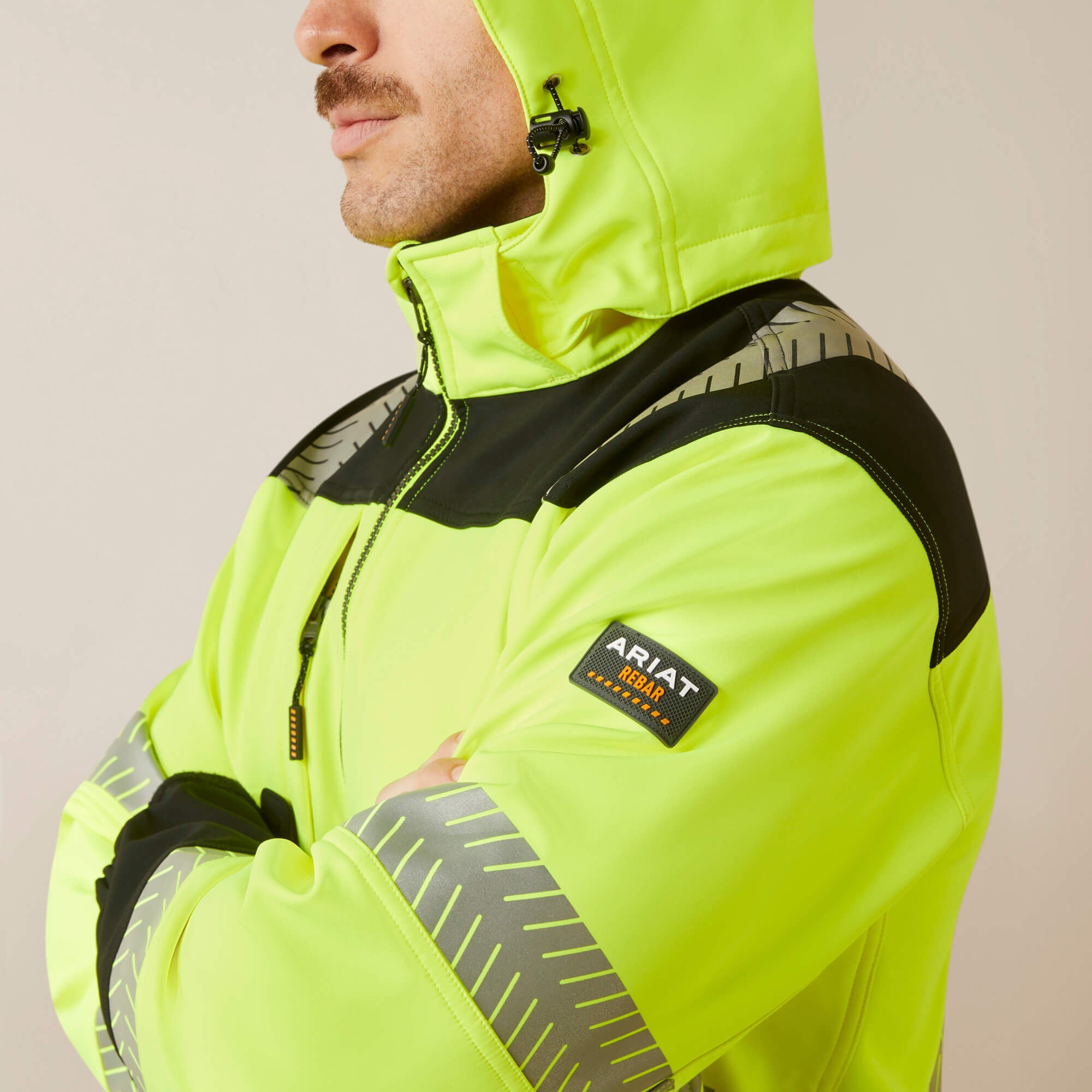 Rebar Hi-Vis Softshell Jacket Men - HI-VIS YELLOW