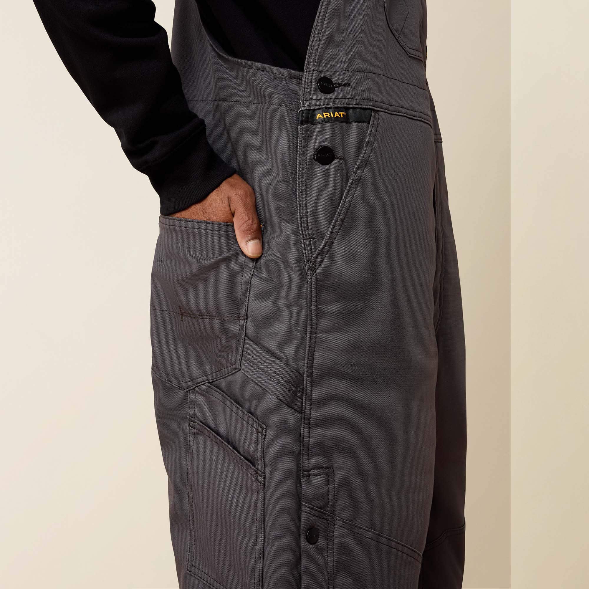 Rebar DuraCanvas Stretch Insulated Bib Men - REBAR GRAY