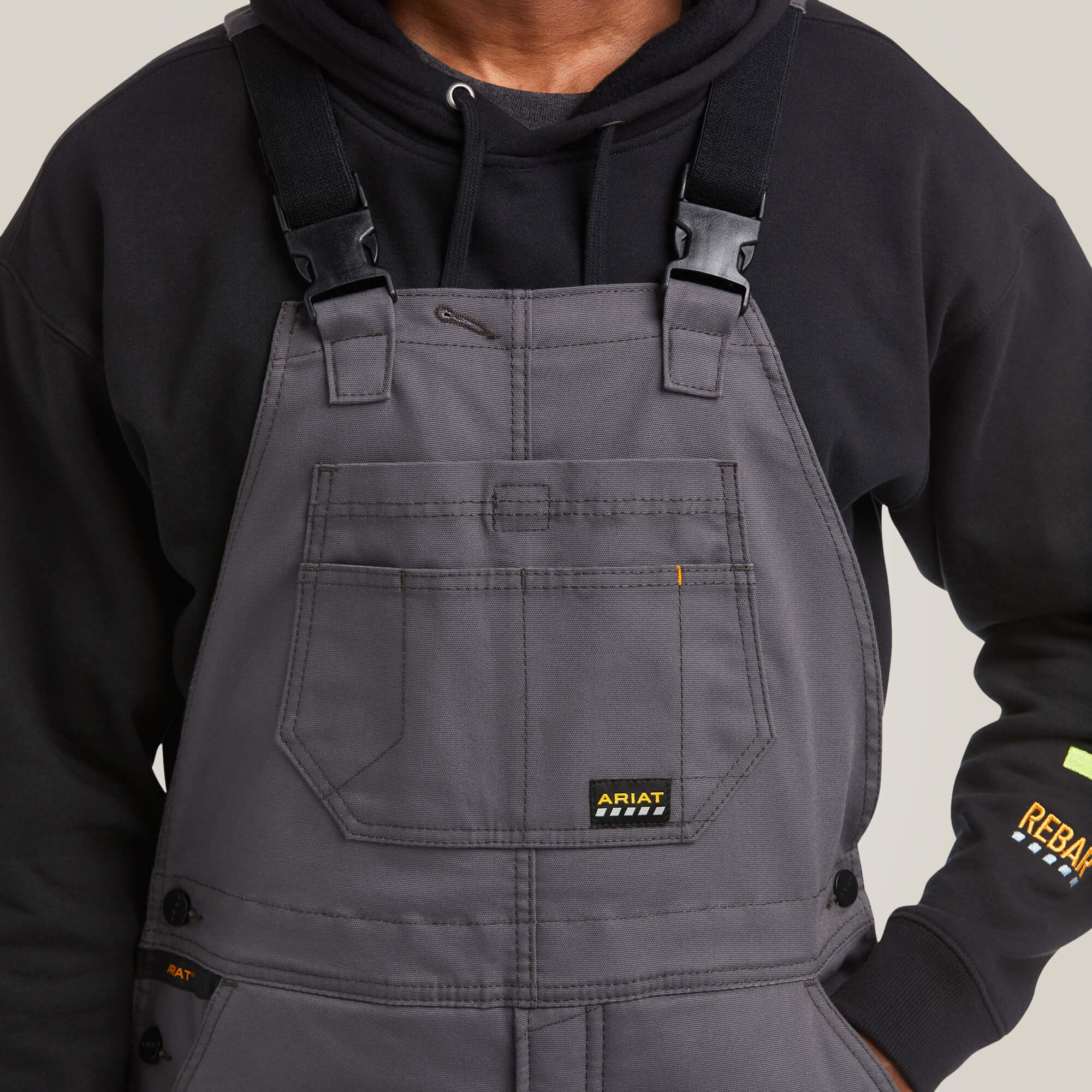 Rebar DuraCanvas Stretch Insulated Bib Men - REBAR GRAY