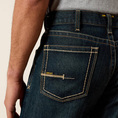 Rebar M4 Relaxed DuraStretch Edge Stackable Straight Leg Jean Men - COBALT