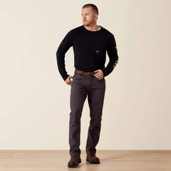 Rebar M4 Low Rise DuraStretch Made Tough Double Front Stackable Straight Leg Pant Men - REBAR GREY