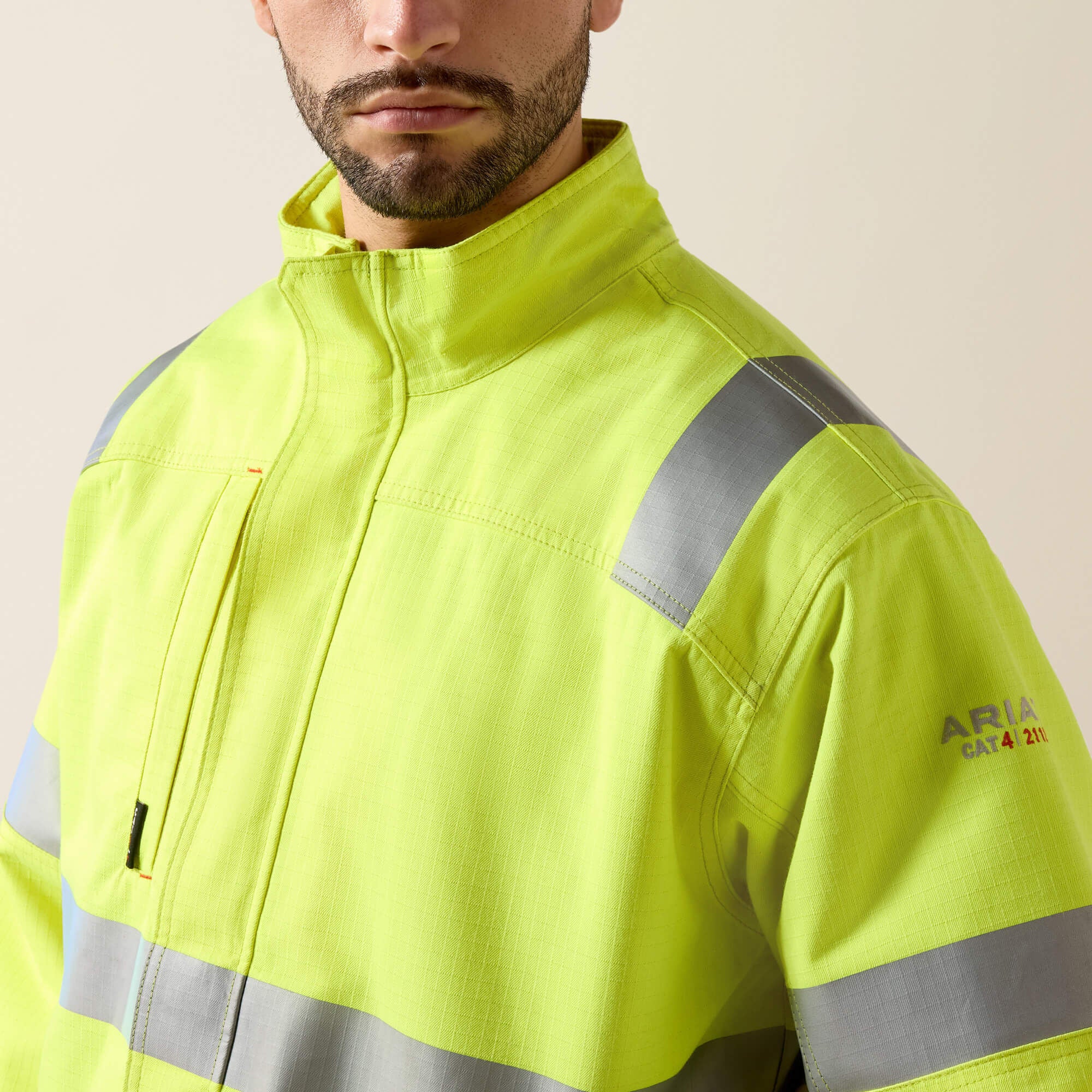 FR Hi-Vis Waterproof Insulated Jacket Men - HI-VIS YELLOW