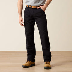 Rebar M4 Low Rise DuraStretch Made Tough Double Front Stackable Straight Leg Pant Men - BLACK