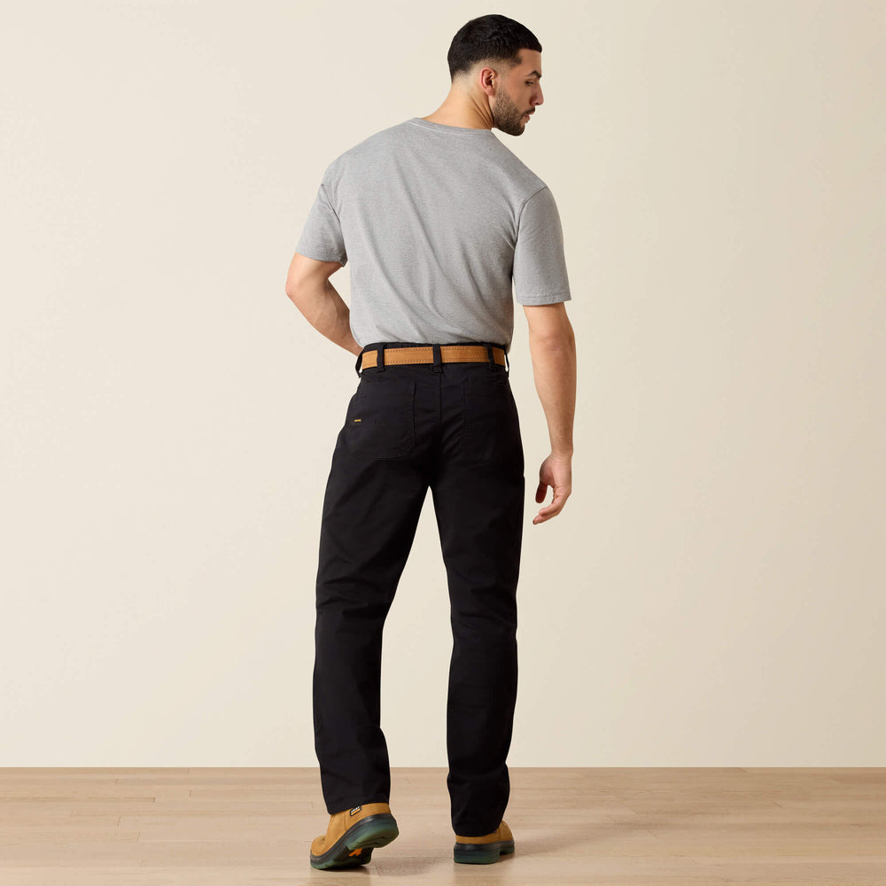 Rebar M4 Low Rise DuraStretch Made Tough Double Front Stackable Straight Leg Pant Men - BLACK