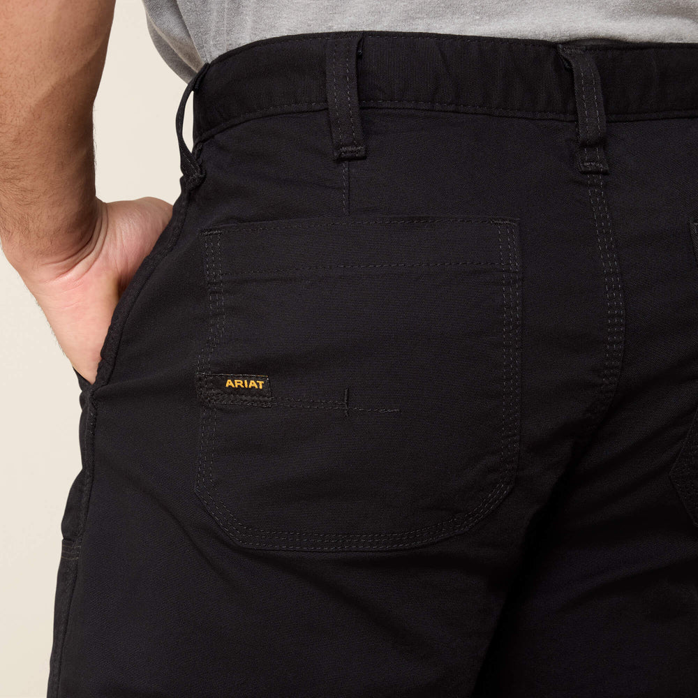 Rebar M4 Low Rise DuraStretch Made Tough Double Front Stackable Straight Leg Pant Men - BLACK