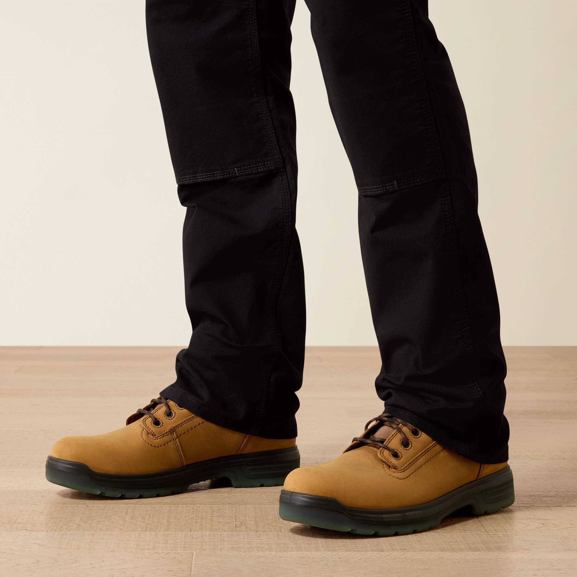 Rebar M4 Low Rise DuraStretch Made Tough Double Front Stackable Straight Leg Pant Men - BLACK