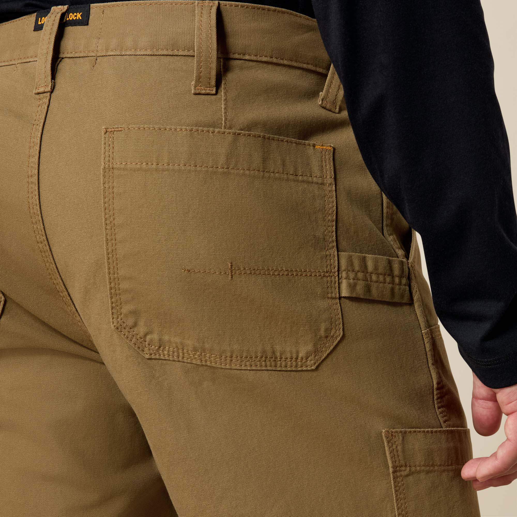 Rebar M4 Low Rise DuraStretch Made Tough Double Front Stackable Straight Leg Pant Men - FIELD KHAKI