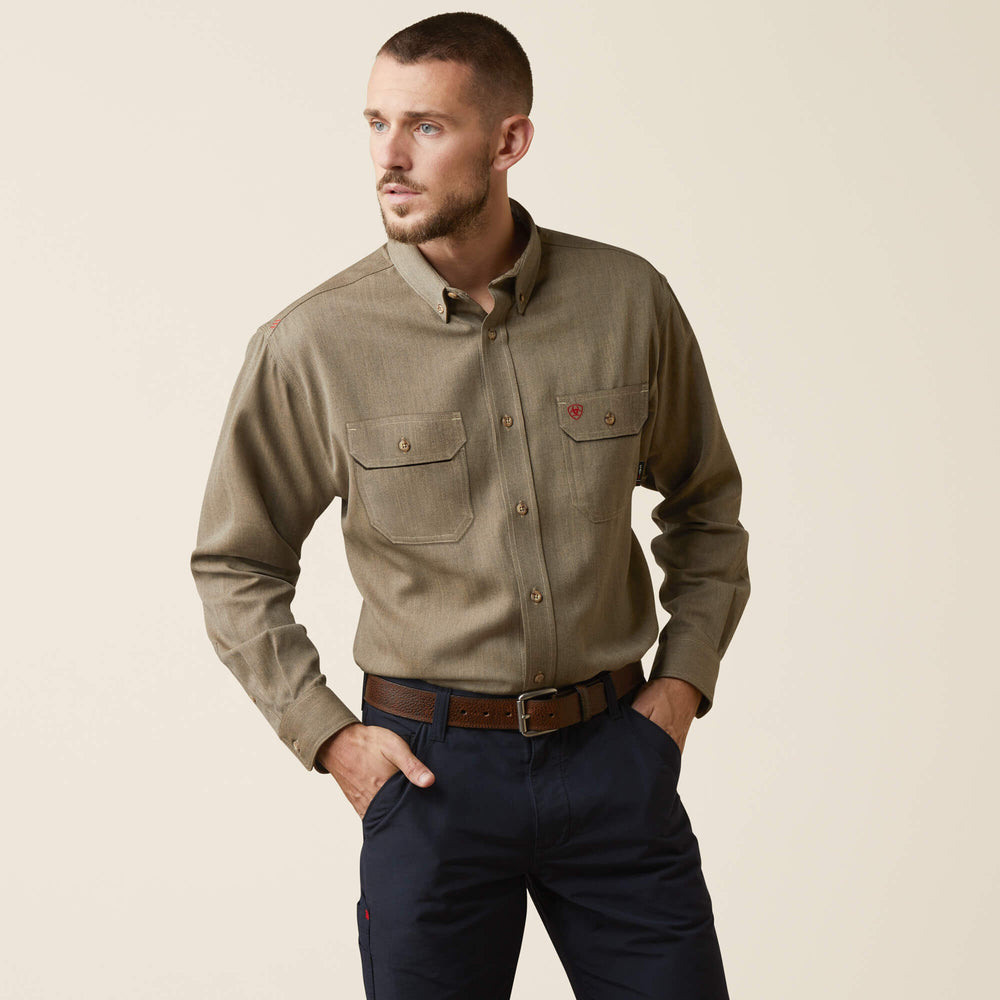 FR Air Inherent Work Shirt Men - KHAKI HEATHER