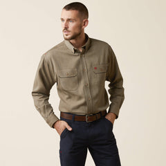 FR Air Inherent Work Shirt Men - KHAKI HEATHER