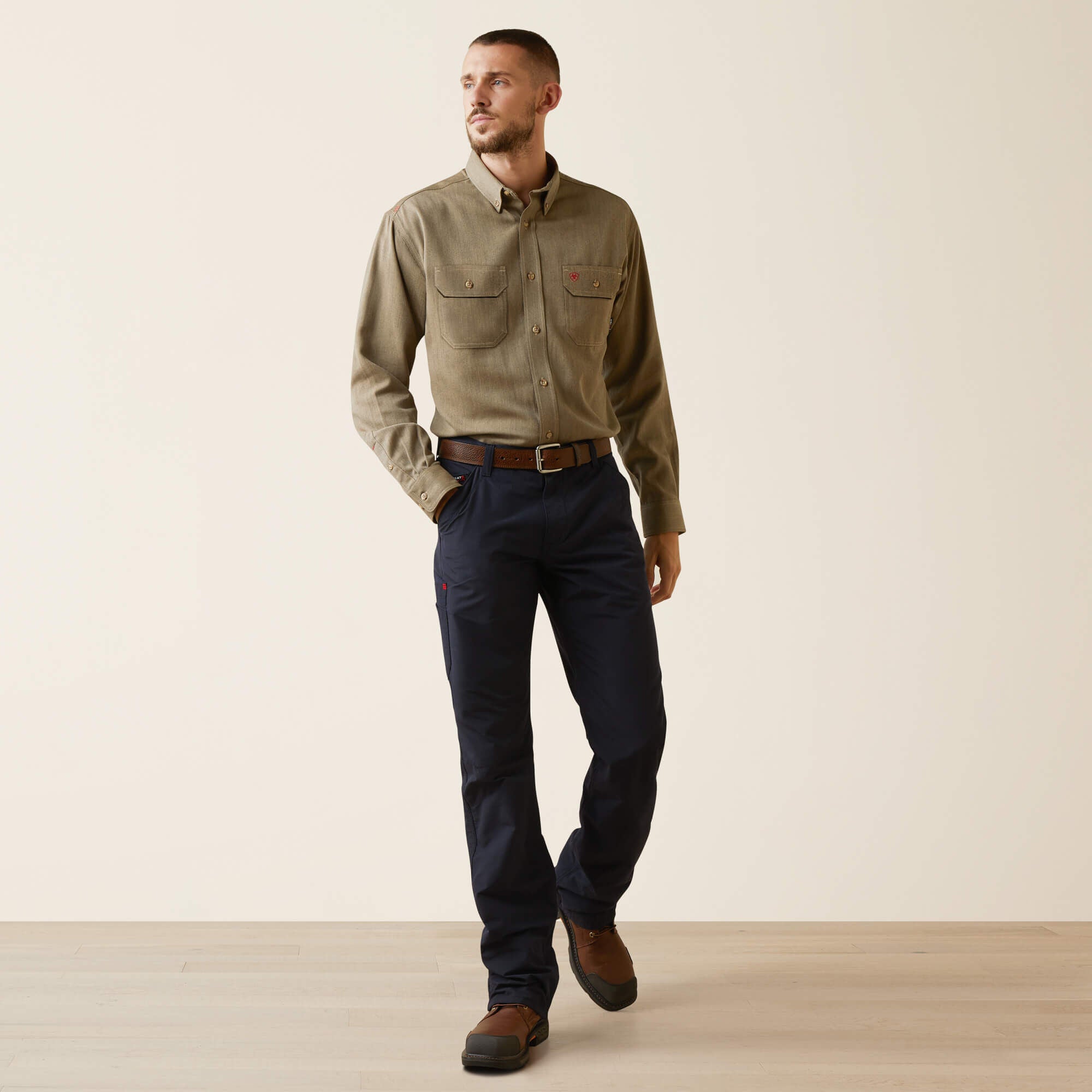 FR Air Inherent Work Shirt Men - KHAKI HEATHER