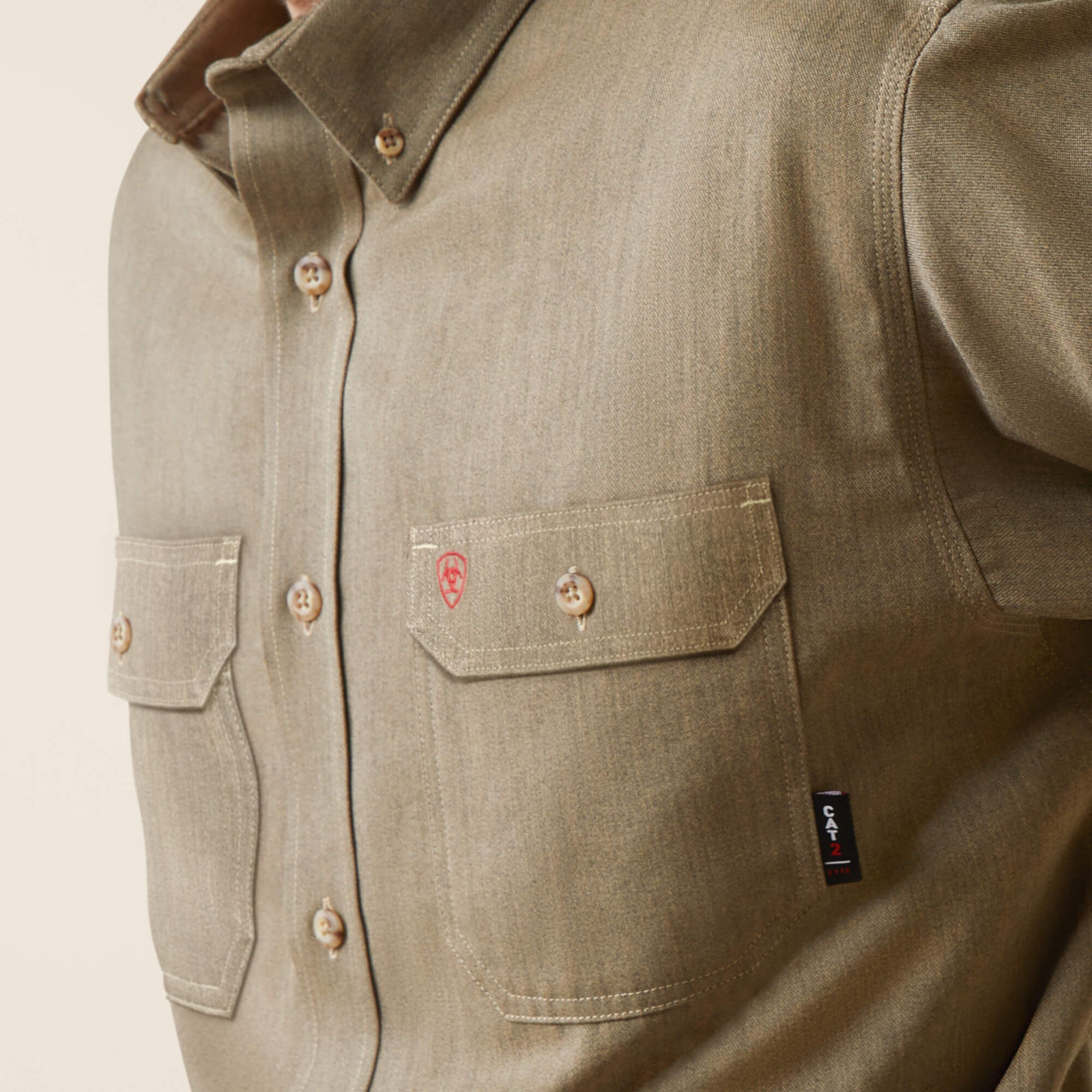 FR Air Inherent Work Shirt Men - KHAKI HEATHER