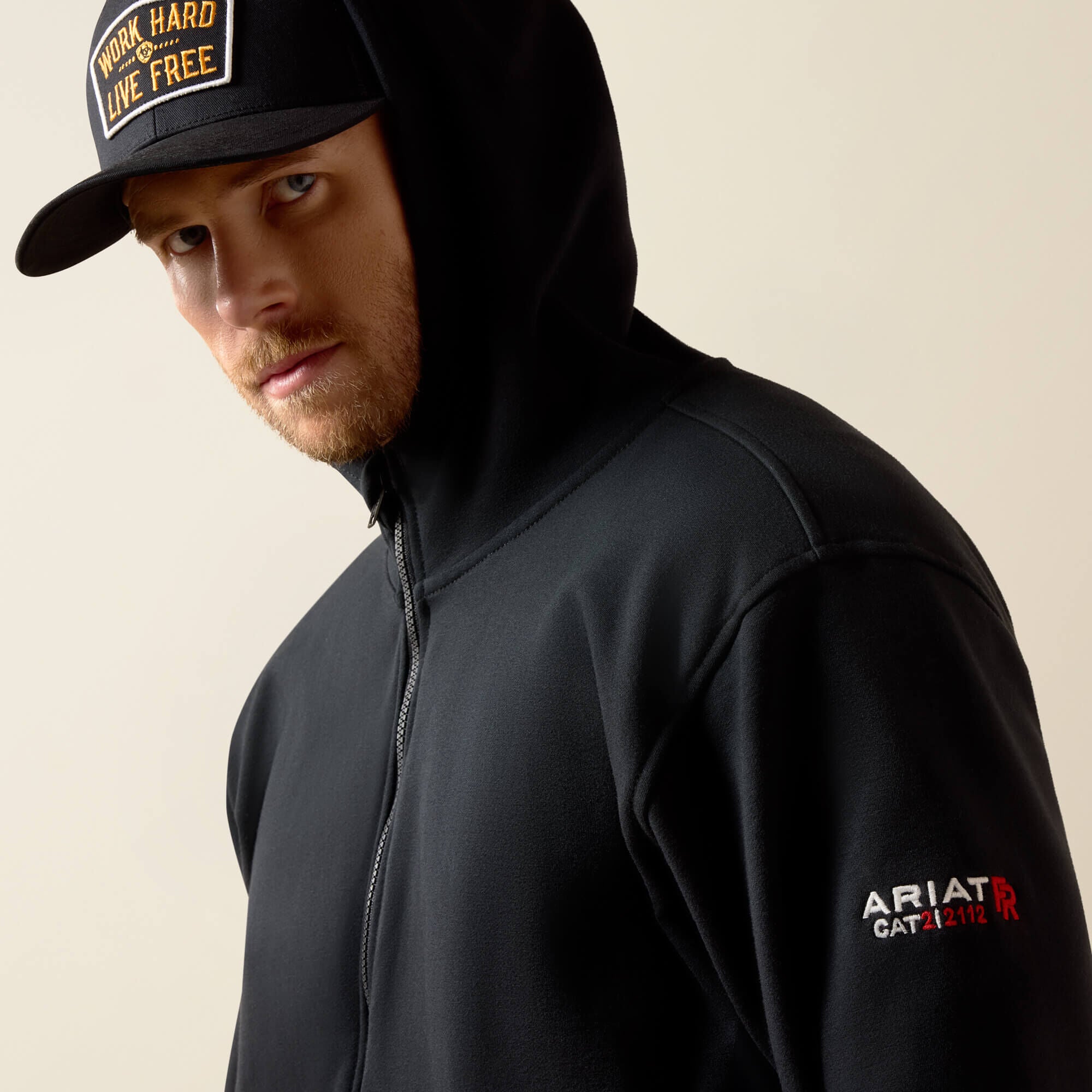FR DuraStretch Full Zip Hoodie Men - BLACK