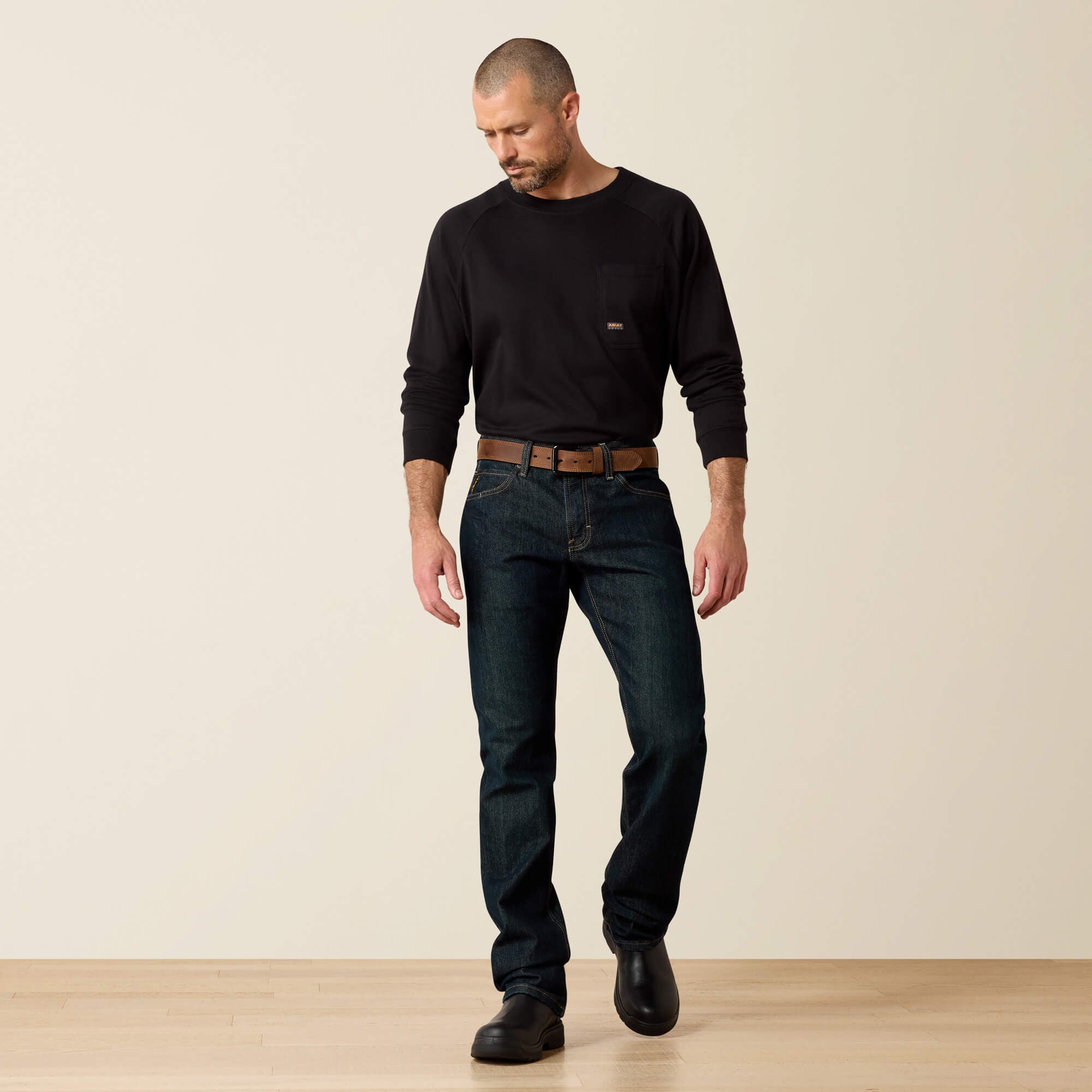 Rebar M7 Slim DuraStretch Basic Stackable Straight Leg Jean Men - BLACKSTONE