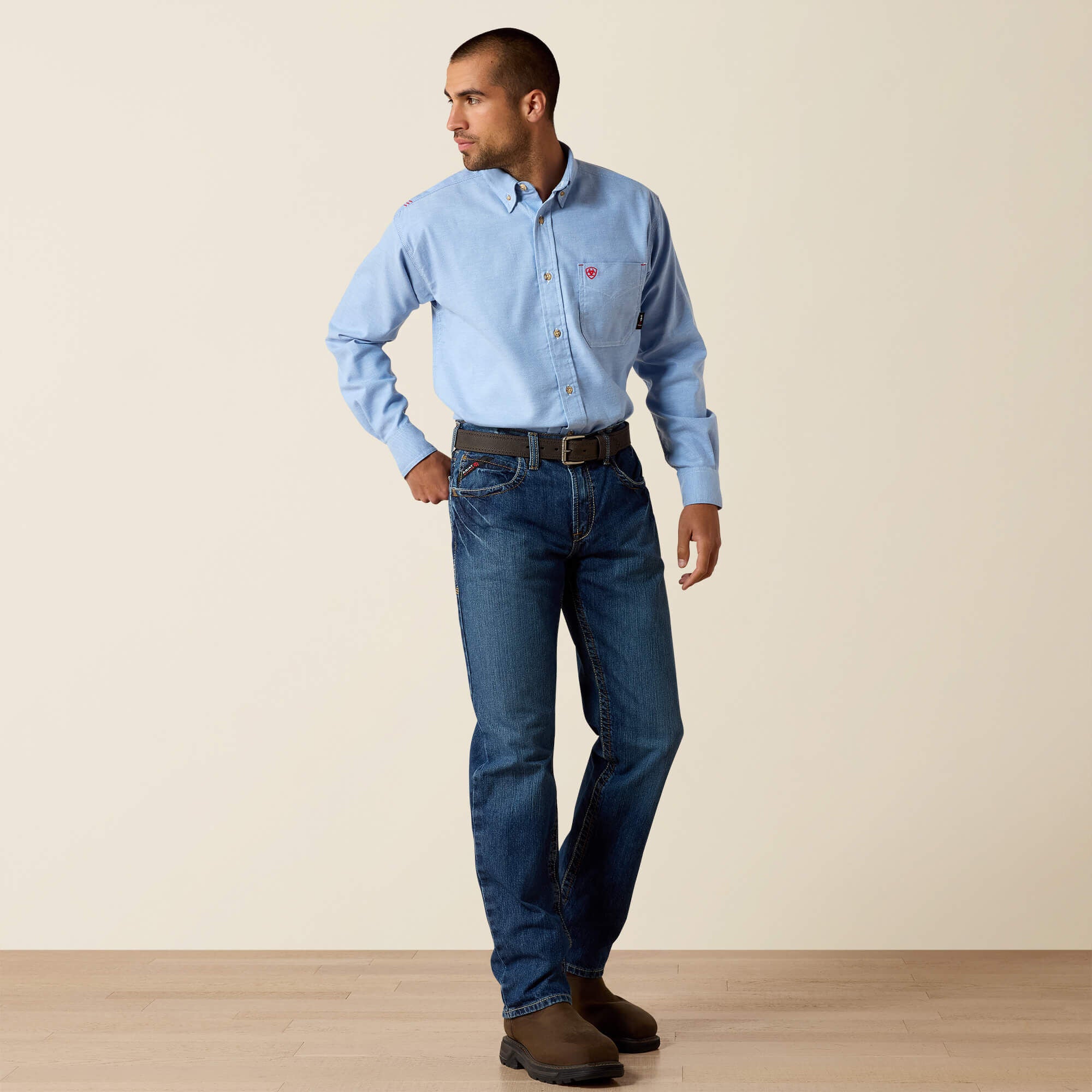 FR M3 Loose Basic Stackable Straight Leg Jean Men - FLINT