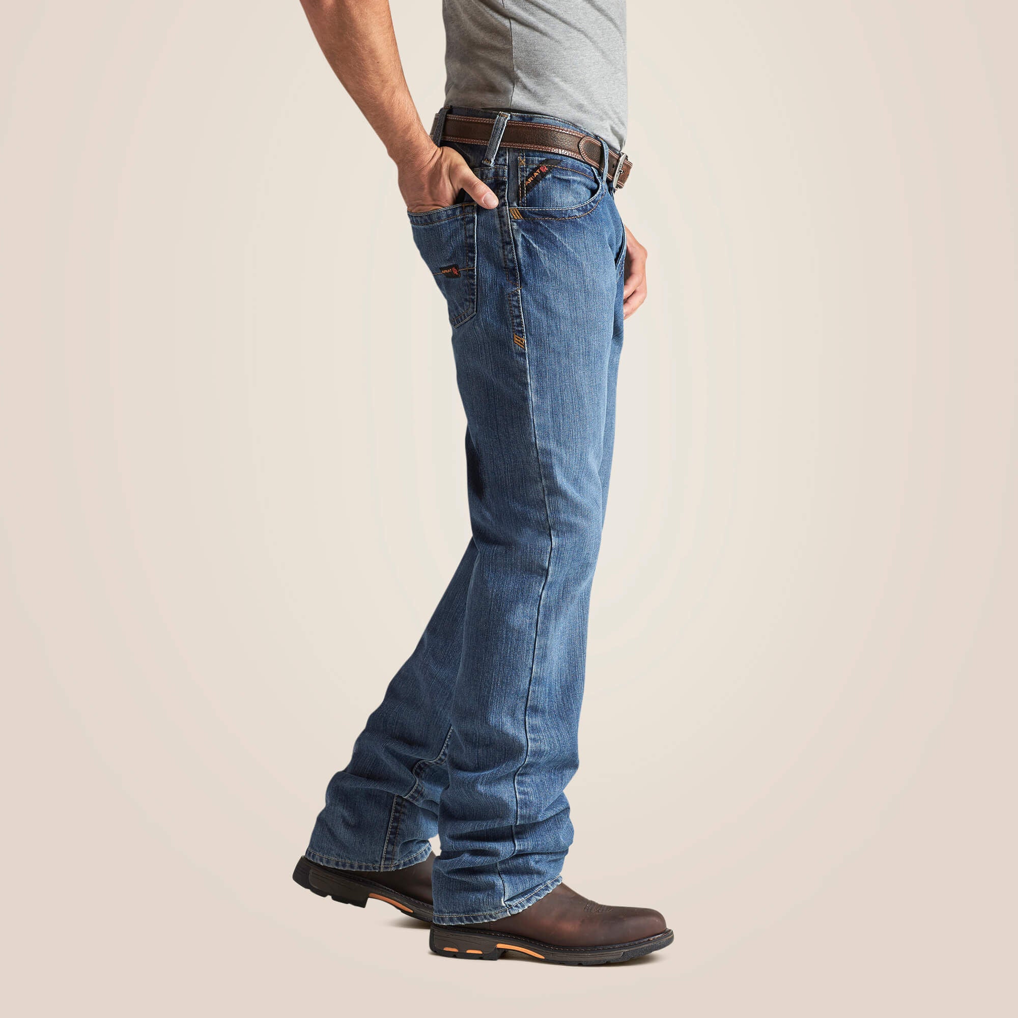 FR M3 Loose Basic Stackable Straight Leg Jean Men - FLINT