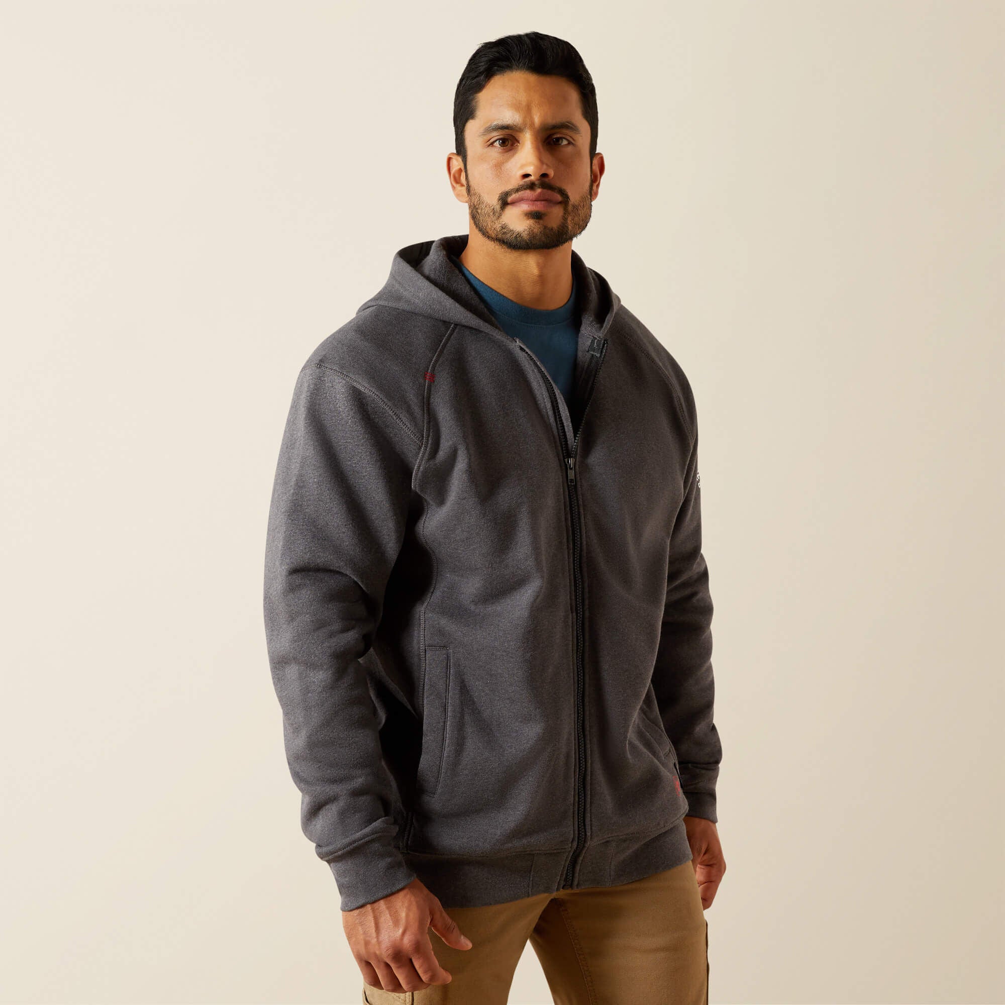 FR Rev Full Zip Hoodie Men - CHARCOAL HEATHER