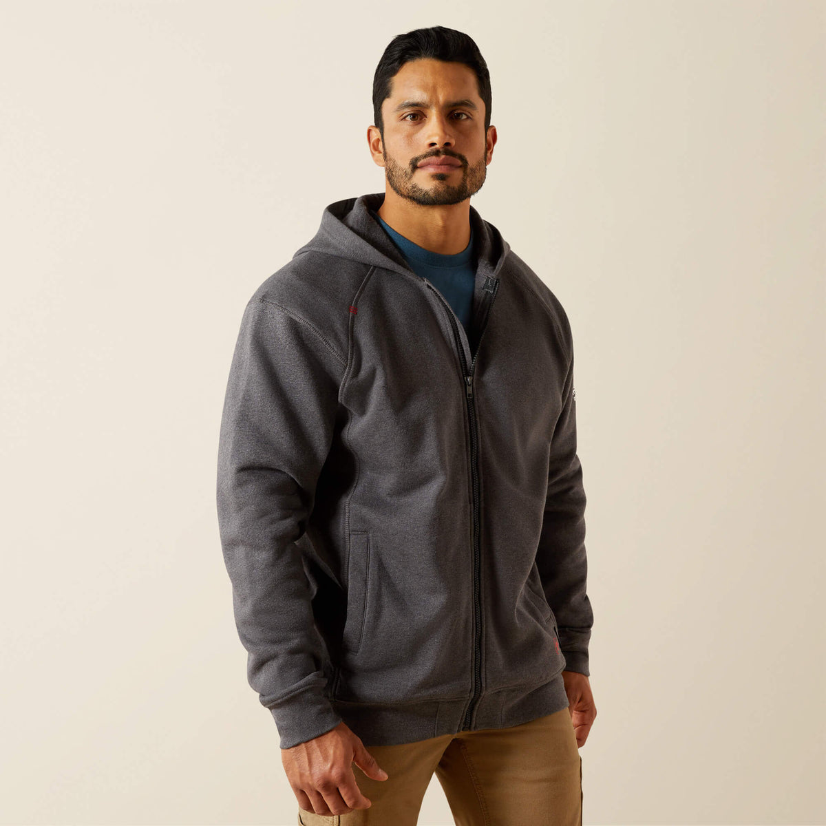 FR Rev Full Zip Hoodie Men - CHARCOAL HEATHER