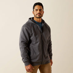 FR Rev Full Zip Hoodie Men - CHARCOAL HEATHER