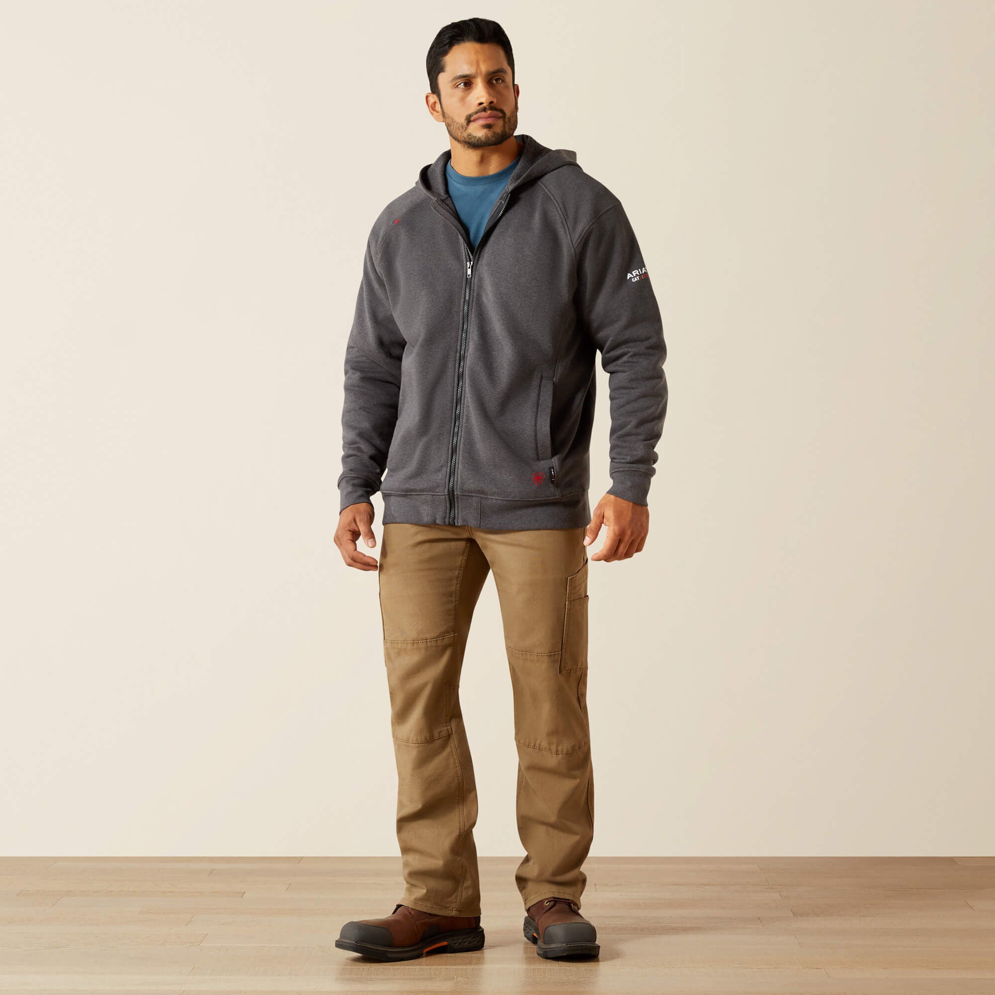 FR Rev Full Zip Hoodie Men - CHARCOAL HEATHER