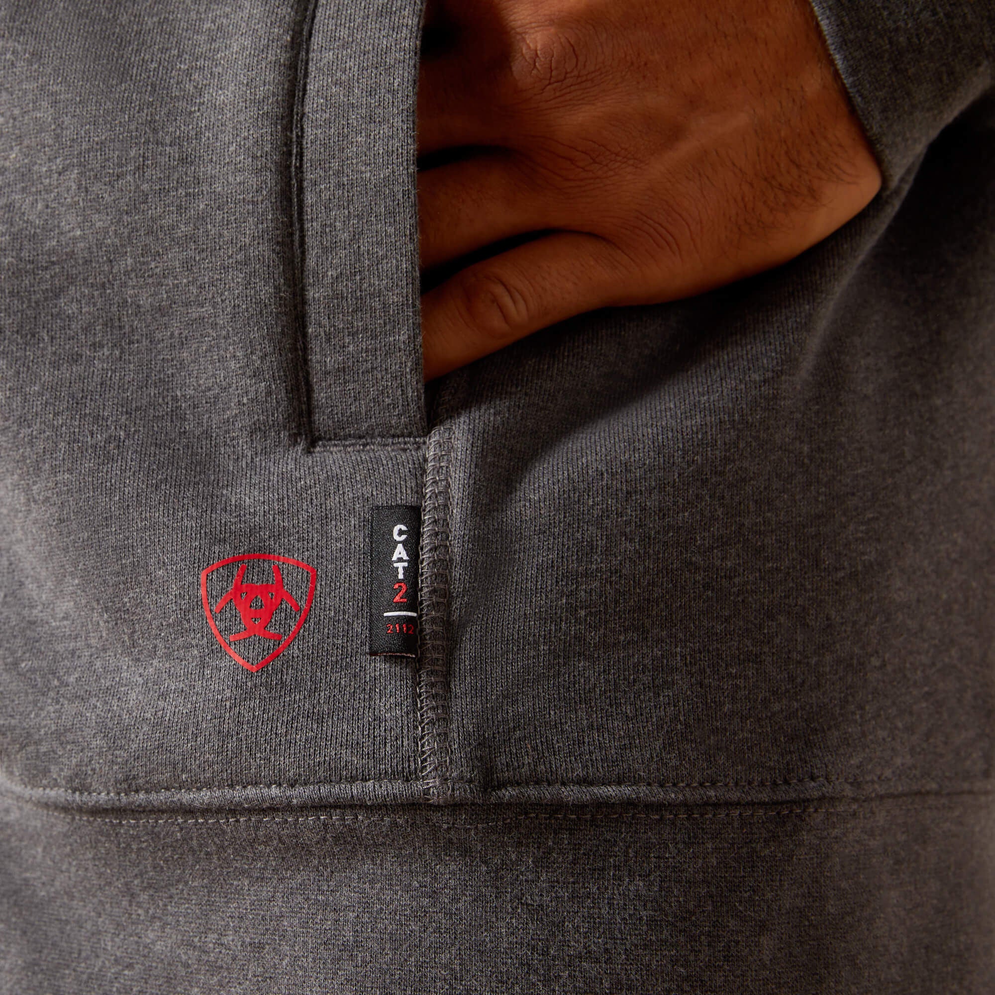 FR Rev Full Zip Hoodie Men - CHARCOAL HEATHER