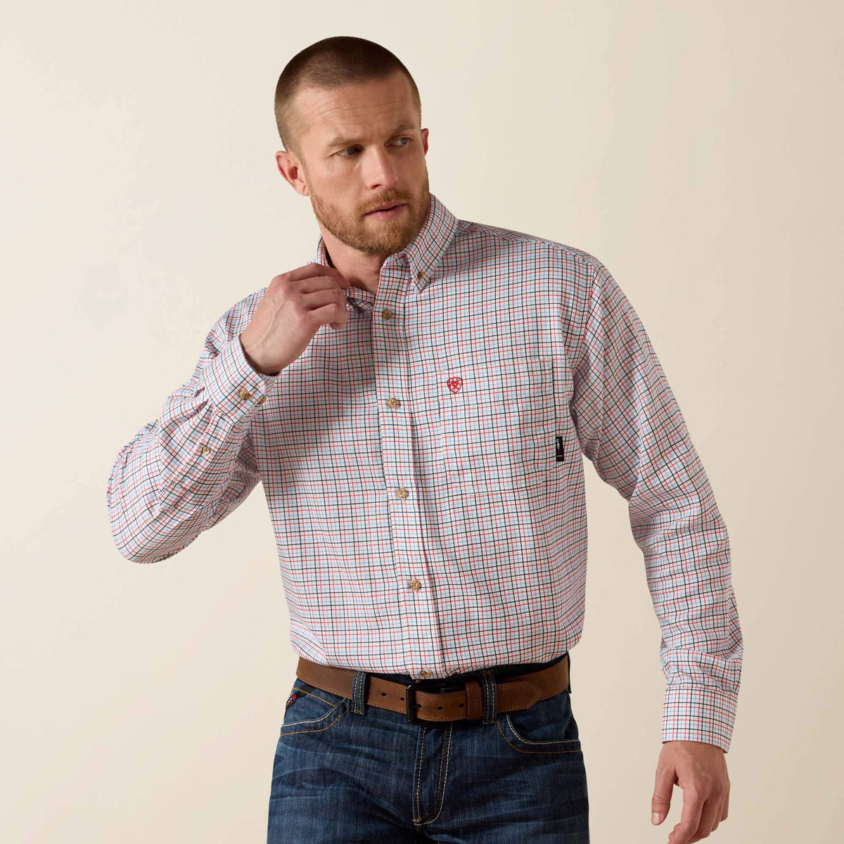 FR Basic Work Shirt Men - WHITE MULTI