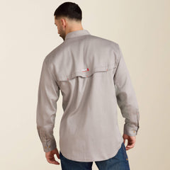 FR Solid Vent Work Shirt Men - SILVER FOX