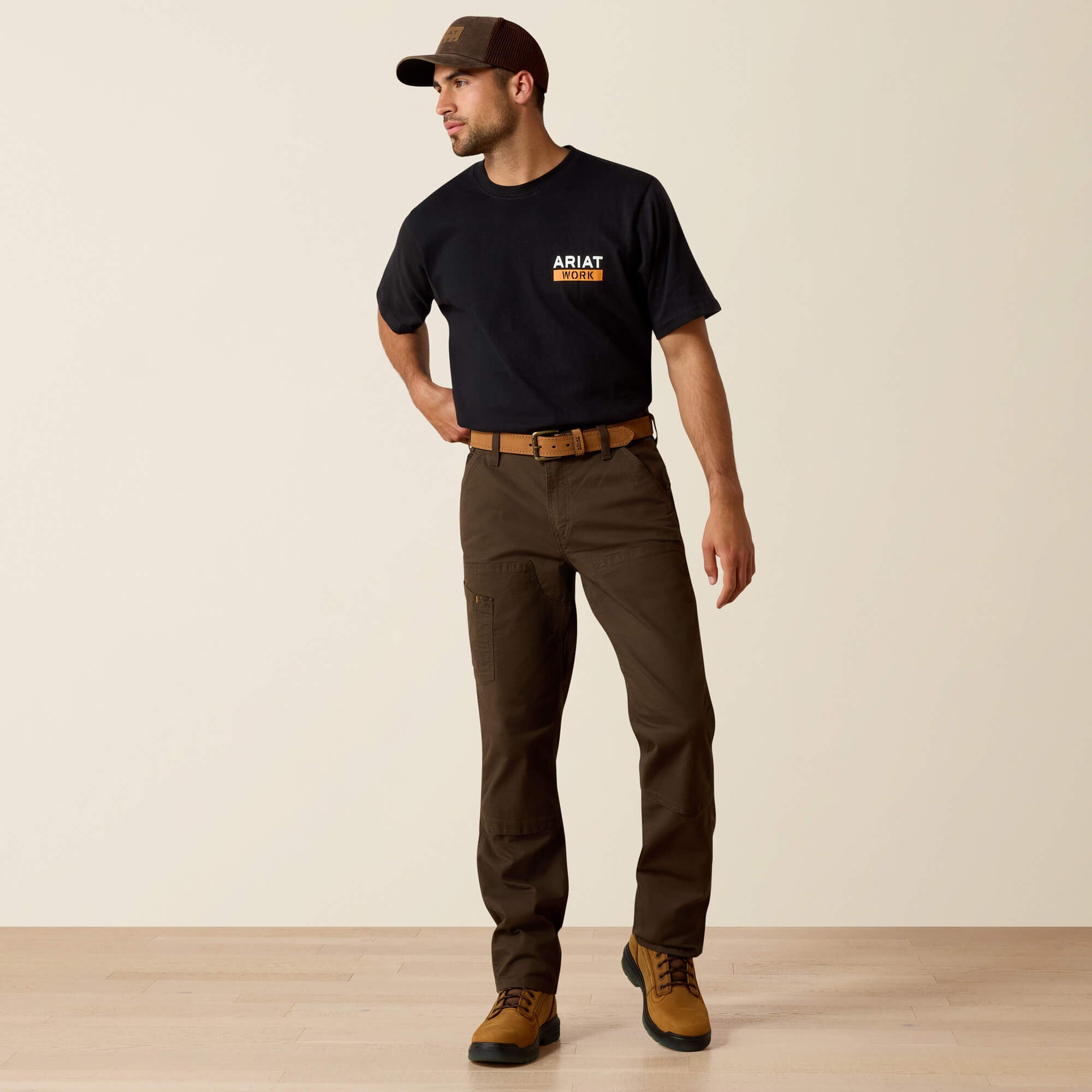 Rebar M4 Low Rise DuraStretch Made Tough Double Front Stackable Straight Leg Pant Men - WREN