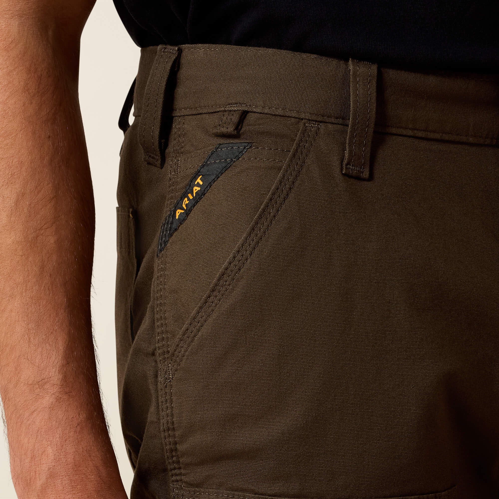 Rebar M4 Low Rise DuraStretch Made Tough Double Front Stackable Straight Leg Pant Men - WREN