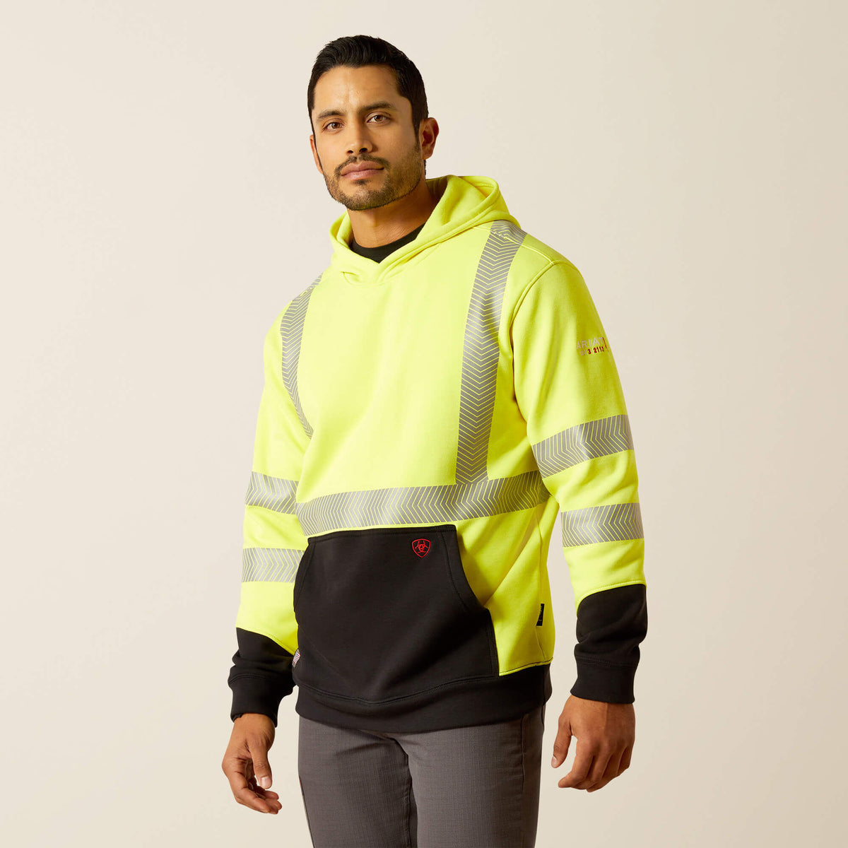 FR Hi-Vis Hoodie Men - HI-VIS YELLOW