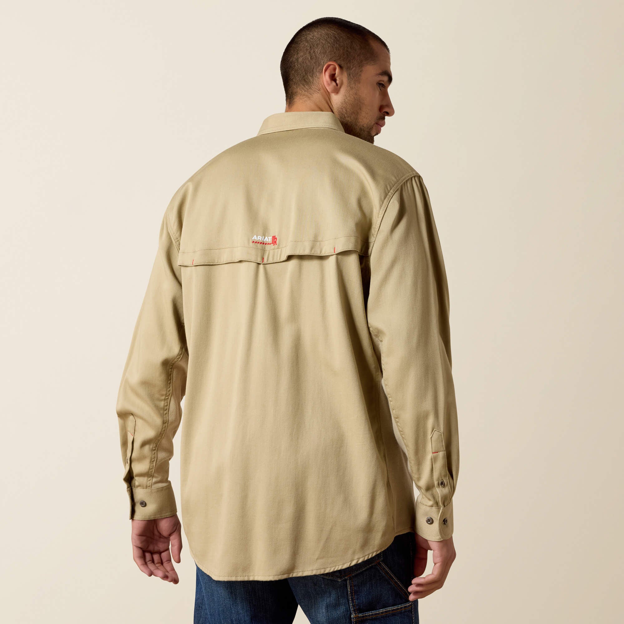 FR Solid Vent Work Shirt Men - KHAKI