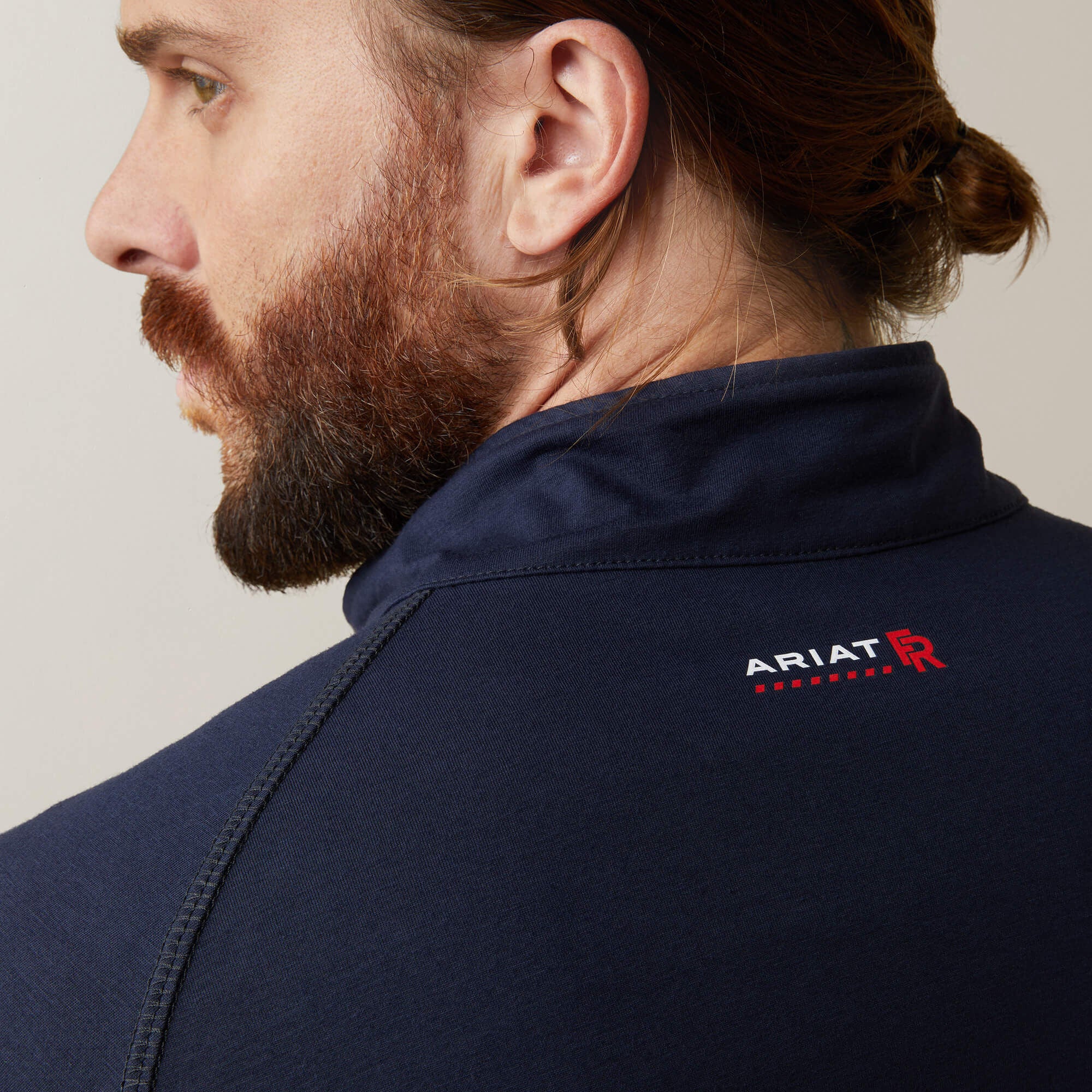 FR Combat Stretch Patriot 1/4 Zip Work Shirt Men - NAVY