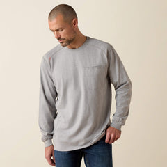 FR Air Crew T-Shirt Men - SILVER FOX HEATHER