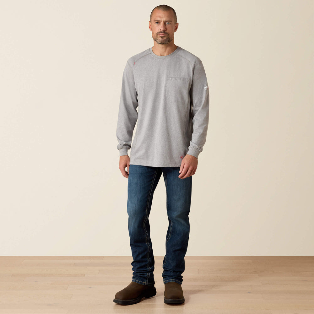 FR Air Crew T-Shirt Men - SILVER FOX HEATHER
