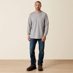FR Air Crew T-Shirt Men - SILVER FOX HEATHER