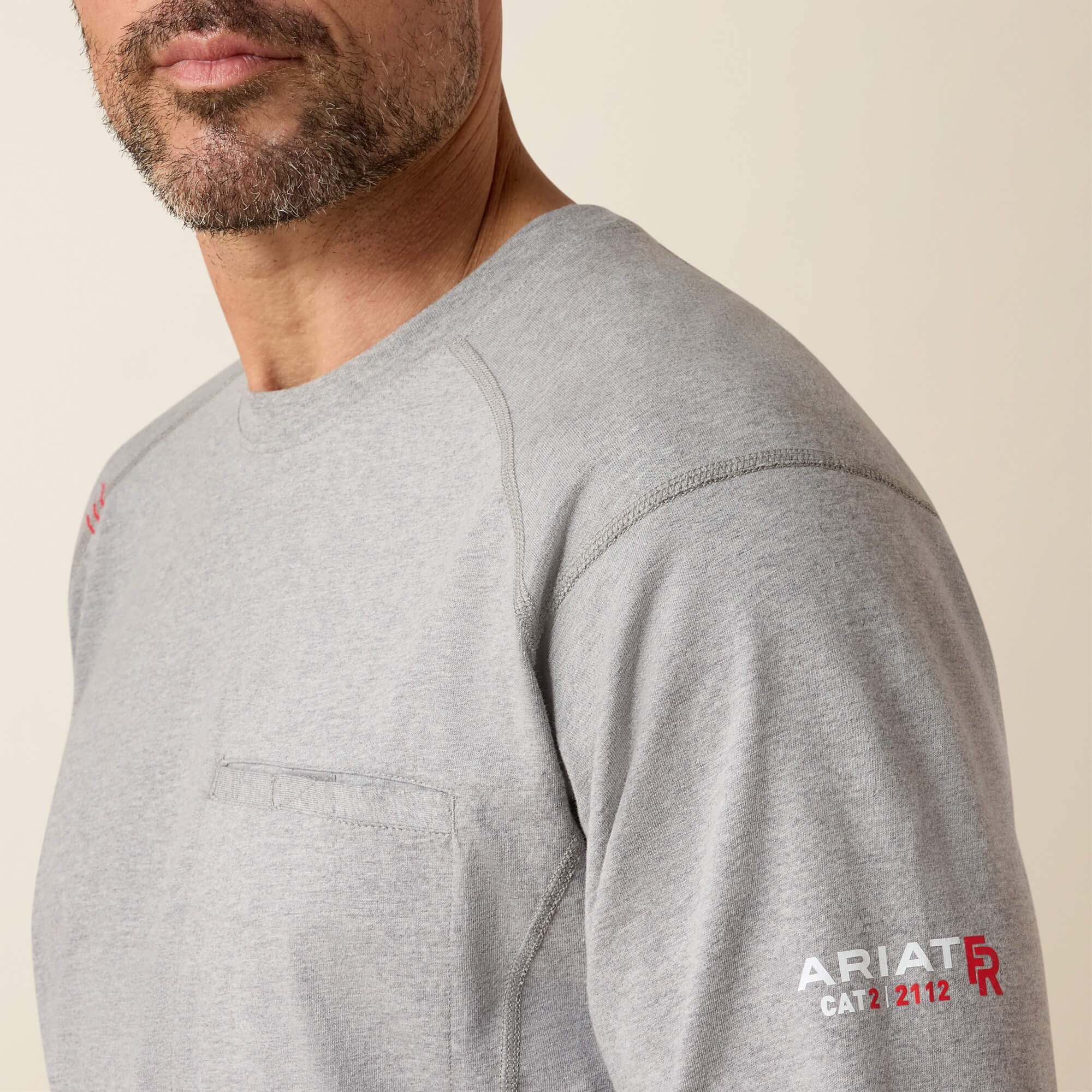 FR Air Crew T-Shirt Men - SILVER FOX HEATHER