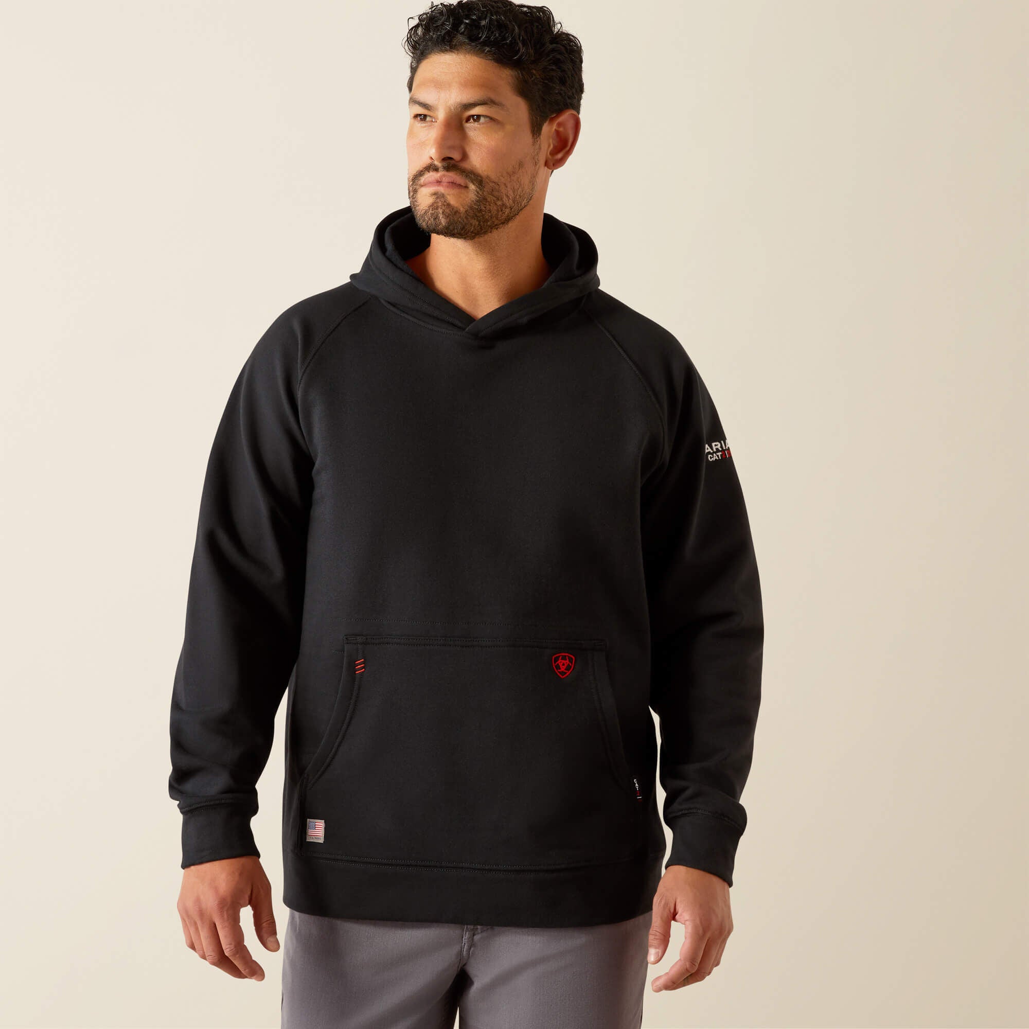 FR DuraStretch Work Hard Live Free Hoodie Men - BLACK