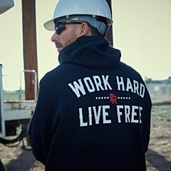 FR DuraStretch Work Hard Live Free Hoodie Men - BLACK