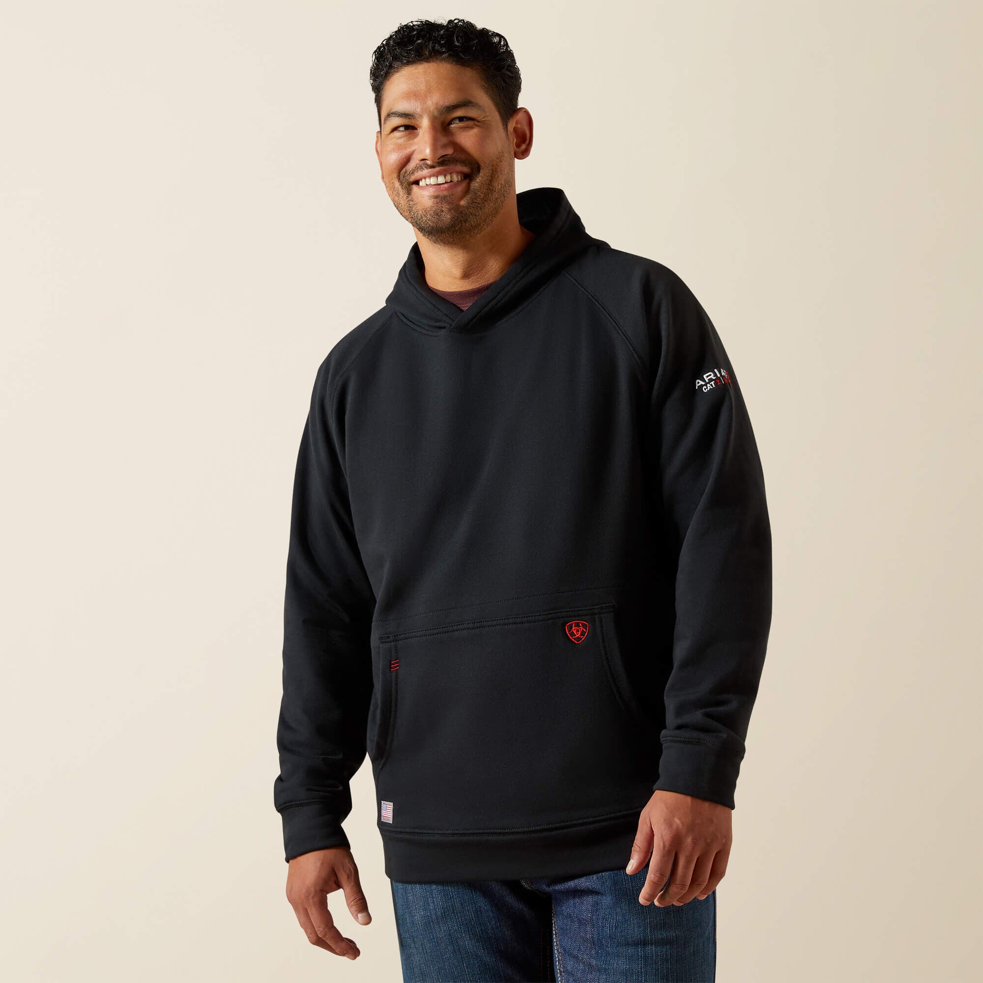 FR DuraStretch Hard Head Full Zip Hoodie Men - BLACK